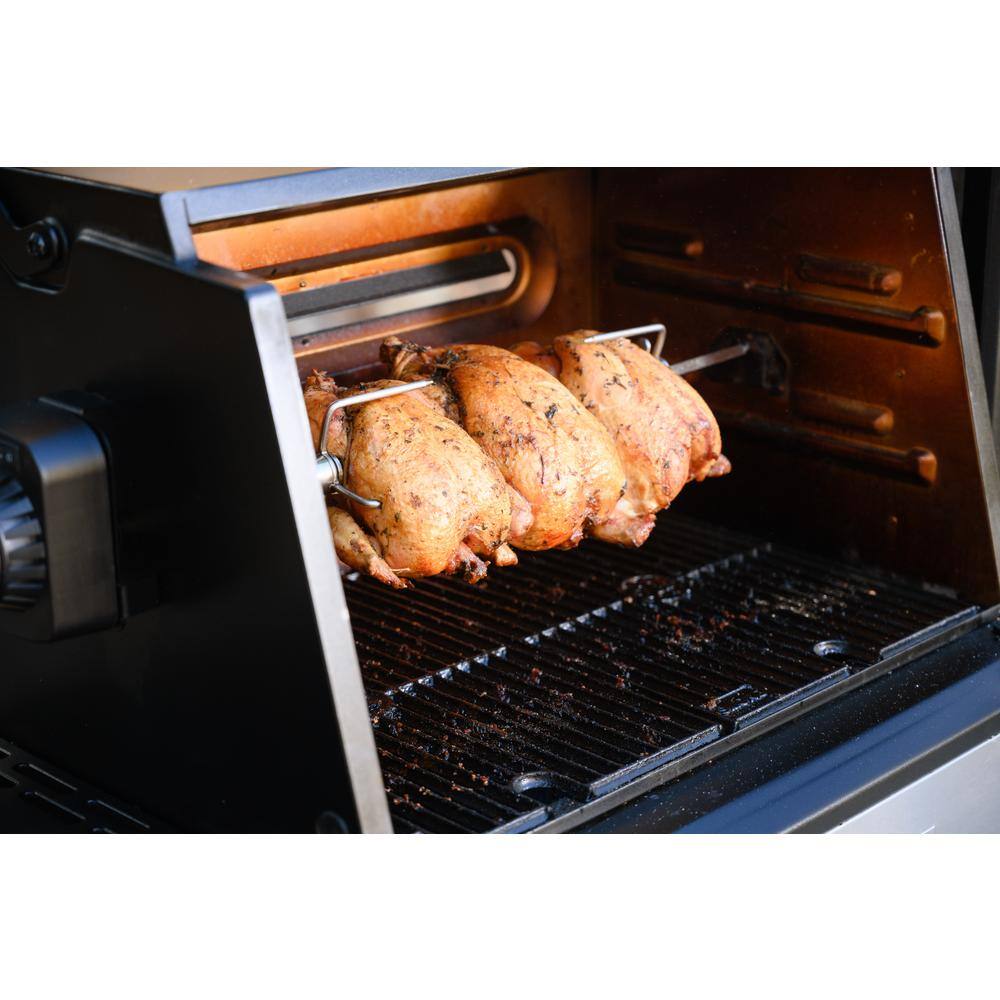 Stainless Steel Rotisserie Kit with Electric Motor