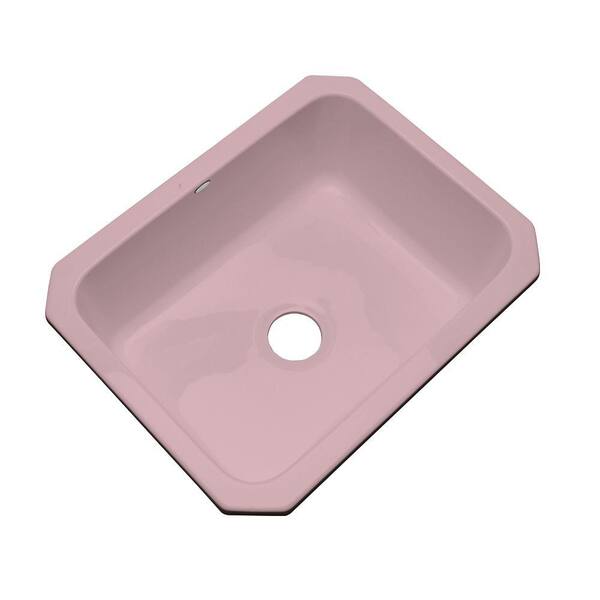 Thermocast Inverness Undermount Acrylic 25 in. Single Bowl Kitchen Sink in Wild Rose