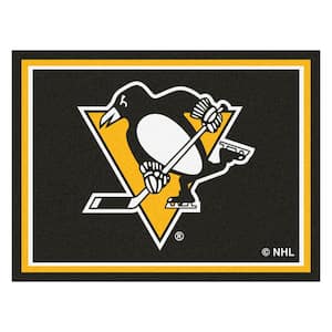 NHL Pittsburgh Penguins Black 8 ft. x 10 ft. Indoor Area Rug