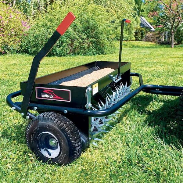 Home & Garden Combination Aerator Seed Spreader Tow Fertilizer Rolling ...