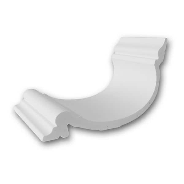 ORAC DECOR 7-1/2 in. D x 5-1/2 in. W x 4 in. L Primed White Plain Polyurethane Crown Moulding Sample