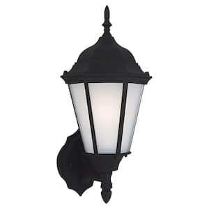 Bakersville 1-Light Black Outdoor 17 in. Wall Lantern Sconce