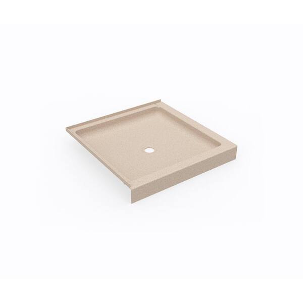 Swan Swanstone 36 in. L x 36 in. W Corner Shower Pan Base with Center-Drain in Bermuda Sand