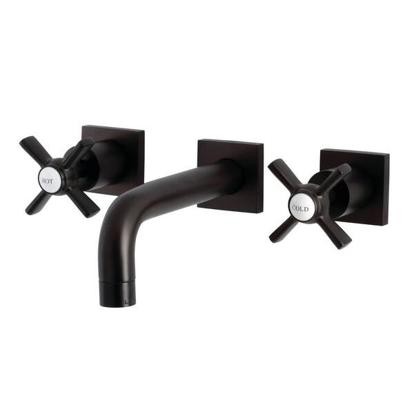 Kingston Brass Millennium 2 Handle Wall Mount Bathroom Faucets In Oil Rubbed Bronze Hks6125zx 2344