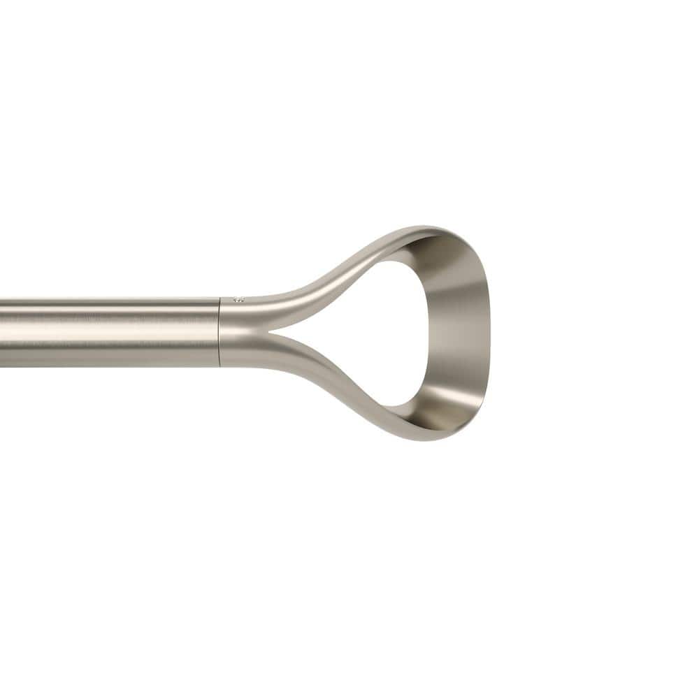 Eco-Friendly Nickel Adjustable Loop Curtain Rod 42-120 Inches