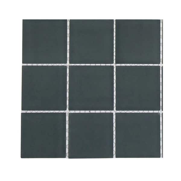 Ivy Hill Tile Contempo Blue Gray Frosted Glass Tile - 3 in. x 6 in. x 8 mm Tile Sample