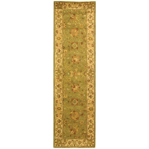 SAFAVIEH Antiquity Sage 2 ft. x 8 ft. Border Runner Rug