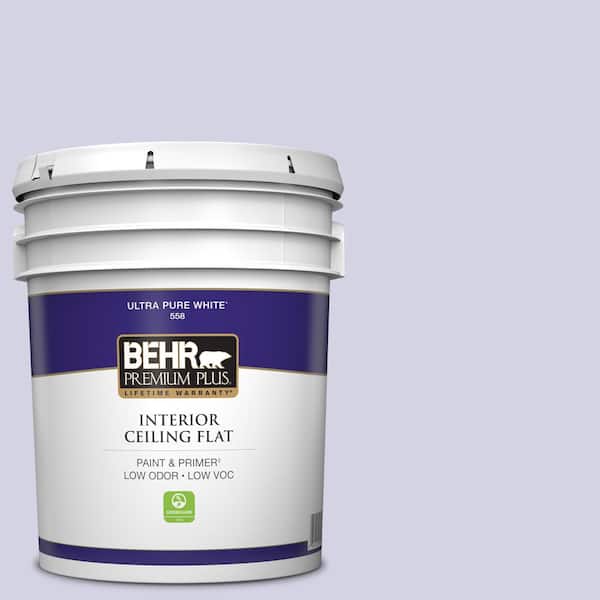 BEHR PREMIUM PLUS 5 gal. #M550-2 Lavender Memory Ceiling Flat Interior Paint