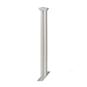Zippity Hinged 4.1in. x 4.1 in. x 3.2 ft. White Vinyl Portable Fence Finishing Post
