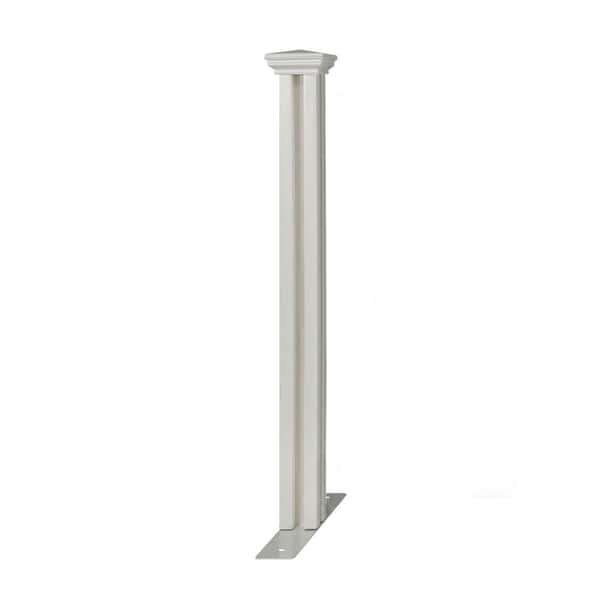 Zippity Outdoor Products Zippity Hinged 4.1in. x 4.1 in. x 3.2 ft. White Vinyl Portable Fence Finishing Post