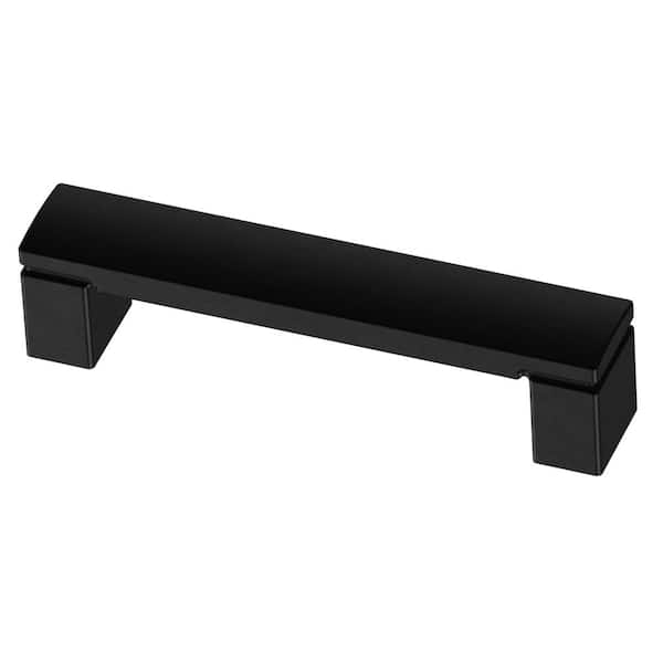 Liberty Simply Geometric 3-3/4 in. (96 mm) Modern Matte Black Cabinet Drawer Pull
