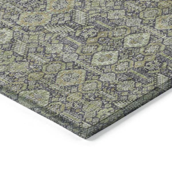 Multi-colored 10 ft. x 14 ft. Woven Floral Rectangle Indoor/Outdoor Area Rug