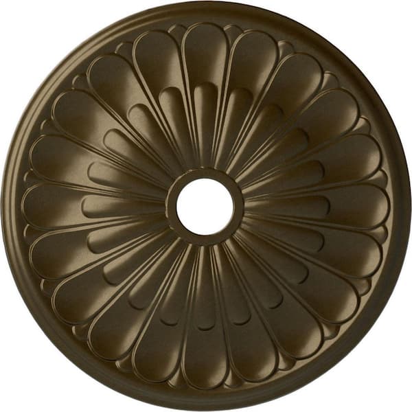Ekena Millwork 1-3/8" x 26-3/4" x 26-3/4" Polyurethane Elsinore Ceiling, Brass