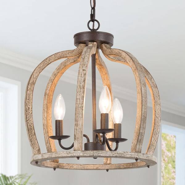 Lnc Rustic Antique Wood Lantern Island Chandelier 3 Light Farmhouse Drum Foyer Pendant With Rusty Bronze Candlestick Eyevemhd1411877 Lnc Rustic Antique Wood Lantern Island, Antique Rustic Bronze Chandelier