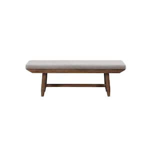 60 in. Riverdale Driftwood Brown Wood Dining Bench