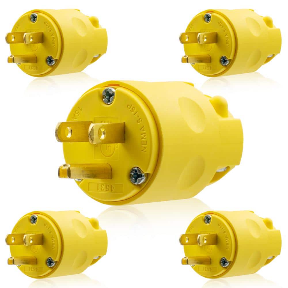 ELEGRP 15 Amp 125-Volt NEMA 5-15P 2 Pole 3 Wire Grounding Straight