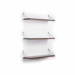 Dracelo 16.14 in. W x 6 in. D x 3 in. H Black 2+1 Tier Bathroom Wall  Mounted Floating Shelves with Metal Frame B09SKGTQ2Q - The Home Depot