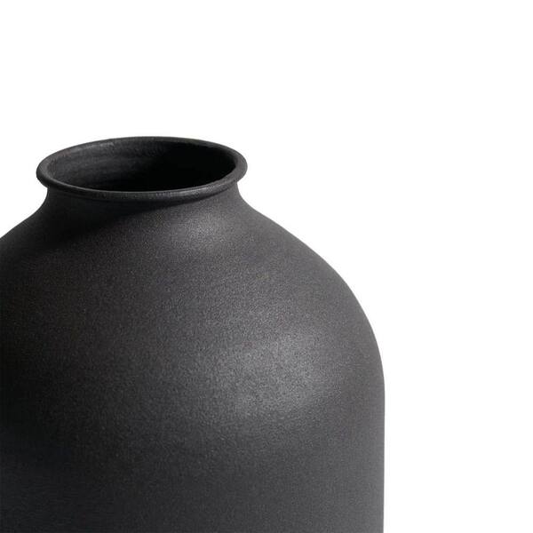 8. 6 in. Black Vase for Flowers Decor Living Room SMDLH62X6G