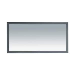 Sterling 60 in. W x 30 in. H Rectangular Wood Framed Wall Bathroom Vanity Mirror in Grey