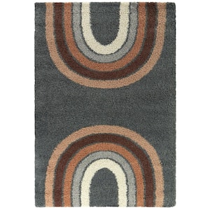 Kristina Navy 5 ft. 3 in. x 7 ft. Striped Area Rug
