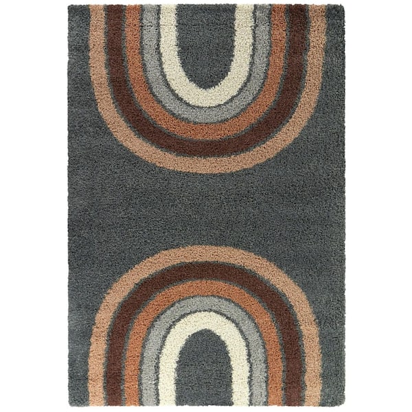 BALTA Kristina Navy 7 ft. 10 in. x 10 ft. Striped Area Rug