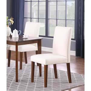 Nola Parsons Glacier White Faux Leather Upholstered Dining Side Chairs (Set of 2)