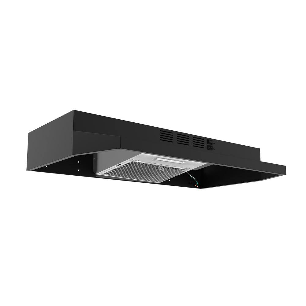 Forno Cappa 30 in. Under Cabinet Range Hood in Black, 200 CFM, Convertible