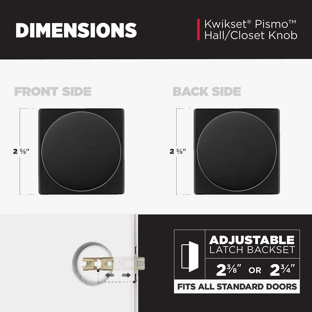 Matte Black Metal Flat Ball Passage Door Knob