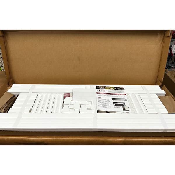 SnapFence 24 ft. x 7 in. White PVC Modular Landscape Edging Kit-No