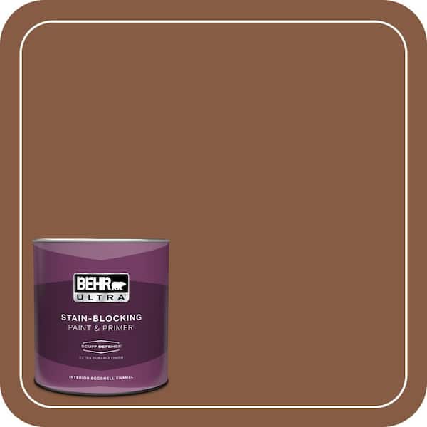 BEHR ULTRA 1 qt. #ICC-80 Cinnamon Spice Extra Durable Eggshell Enamel Interior Paint & Primer