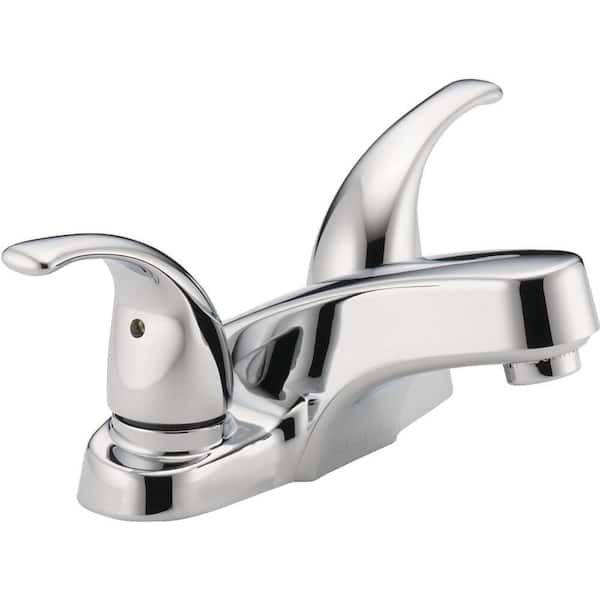 Core 4 in. Centerset 2-Handle Low-Arc Bathroom Faucet in Chrome