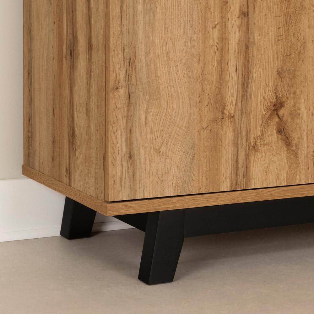Contemporary Nordik Oak Buffet with Wine and Liquor Storage