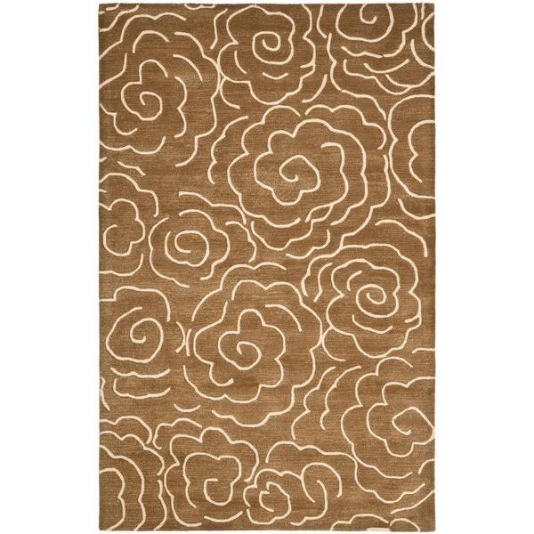 SAFAVIEH Soho Brown/Ivory 8 ft. x 10 ft. Floral Area Rug