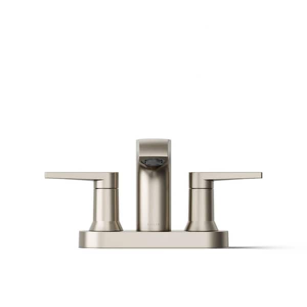 KOHLER Bellera 4 In. Centerset Double-Handle Bathroom Faucet In Vibrant Brushed Nickel 27378 4 Bn - View #10
