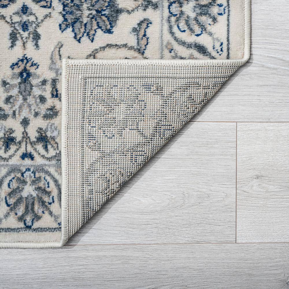 Madison Cream Floral Synthetic 2x3 Rectangular Area Rug