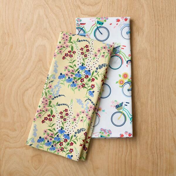 Company Cotton Bouquet and Bicycle 30 in. x 20 in. Kitchen Towel (Set of 2) Multi