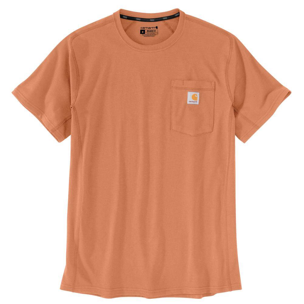 Carhartt Men's 3 XL Dusty Orange Cotton/Polyester Force Relaxed Fit ...