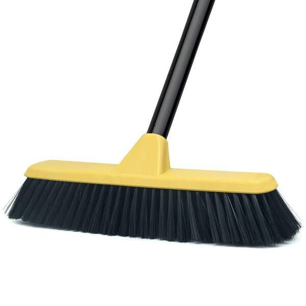 Easy Peasy Mate Midi Soft Bristle Garden Broom Head - Outdoor Patio Brush For Leaves & Dirt - Made In Poland
