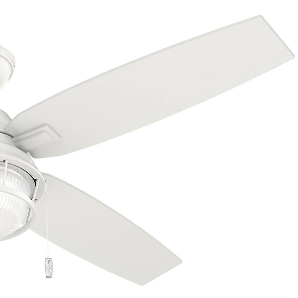 Hunter - Ocala 52 in. LED Indoor/Outdoor Fresh White Ceiling Fan with Light