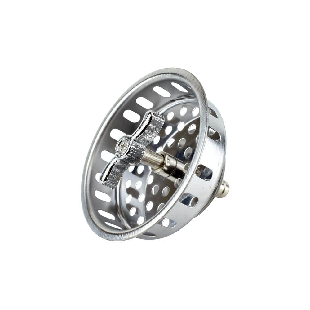 Stainless Steel Twist-to-Lock Kitchen Sink Strainer