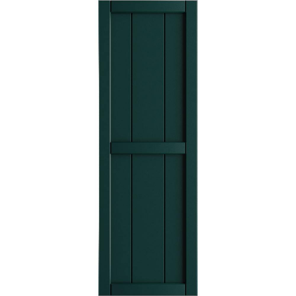 16-1/8 in. x 37 in. True Fit PVC 3-Board Framed Board and Batten Shutters in Thermal Green (Per Pair) price history on PriceWatchPro