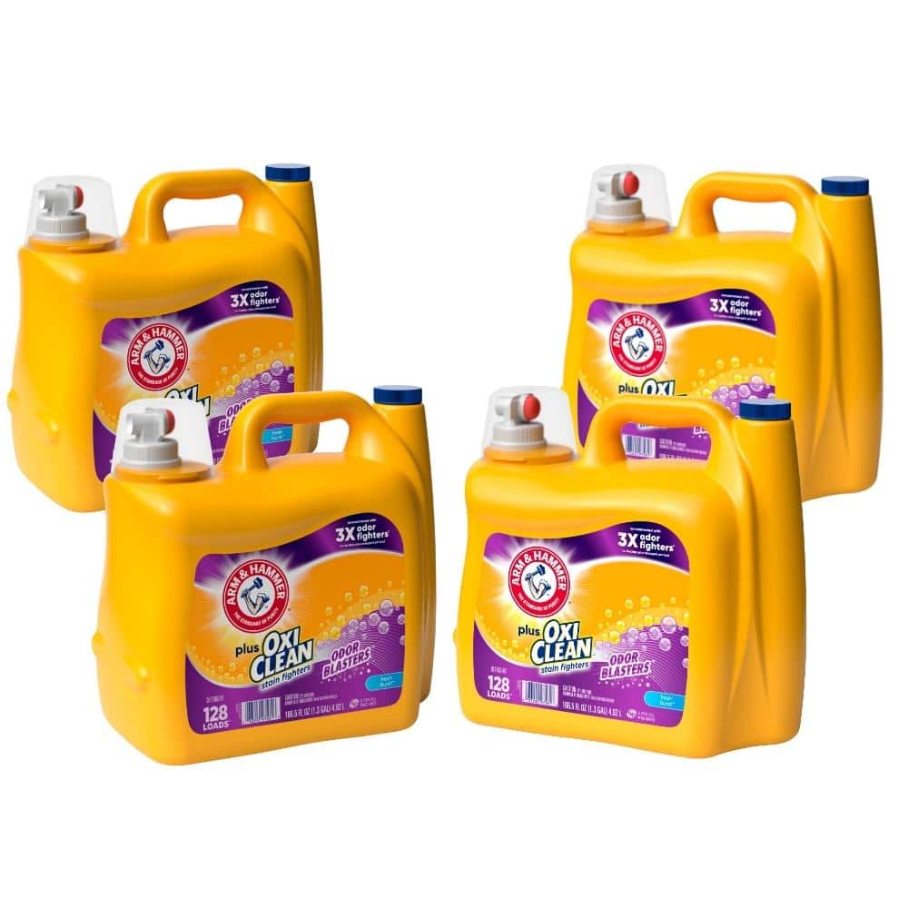 OxiClean Odor Blasters Fresh Burst Liquid Laundry Detergent, 128-Loads, 166