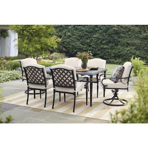 Laurel Oaks Dark Brown Steel Outdoor Dining Table