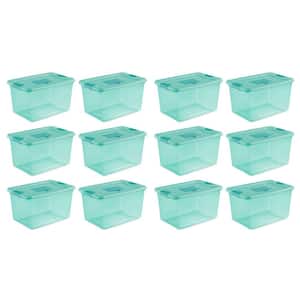 64 Qt. Fresh Scent Stackable Plastic Storage Box Container (12-Pack)