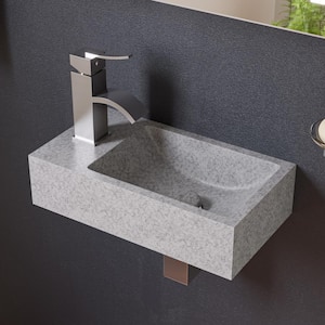 16 in. Wall Mount Sink Basin in Natural Stone