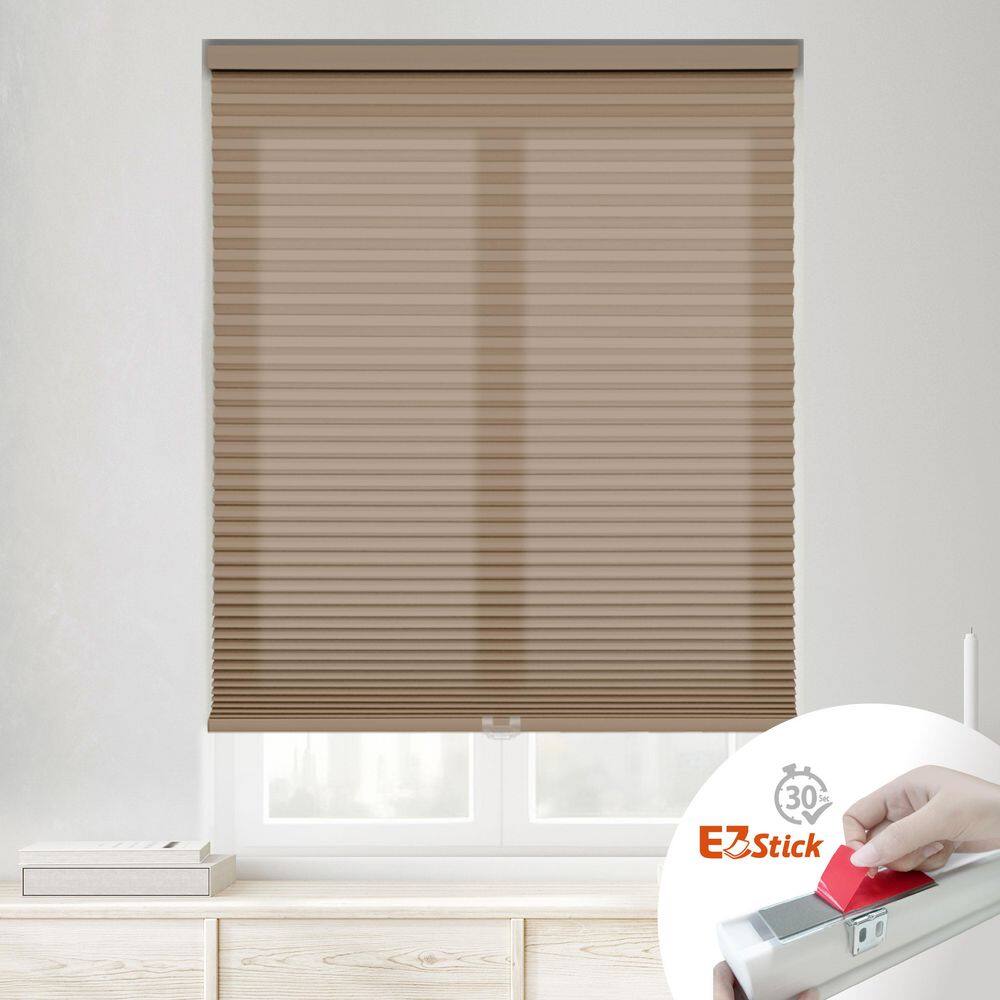 Latte Cordless Light Filtering EZ Stick No Tools No Drill Eco Polyester Cellular Shades-35.5 in. W x 48 in. L price history on PriceWatchPro