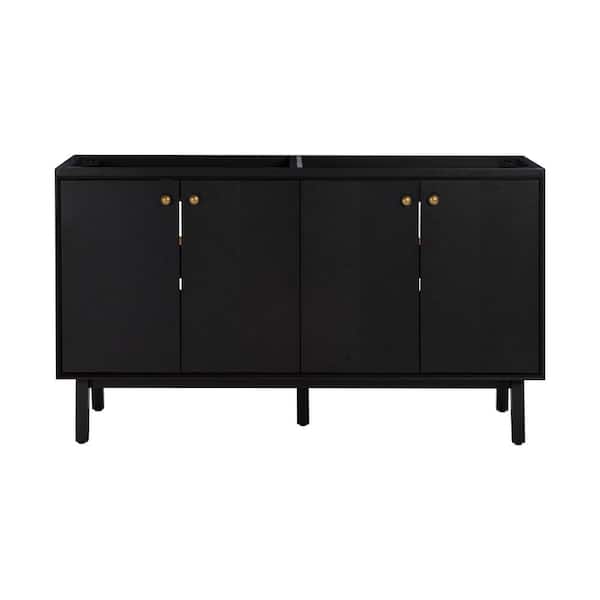 Avanity Adele 60 in. W x 21 in. D x 34 in. H Bath Vanity Cabinet without Top in Black Oak Finish