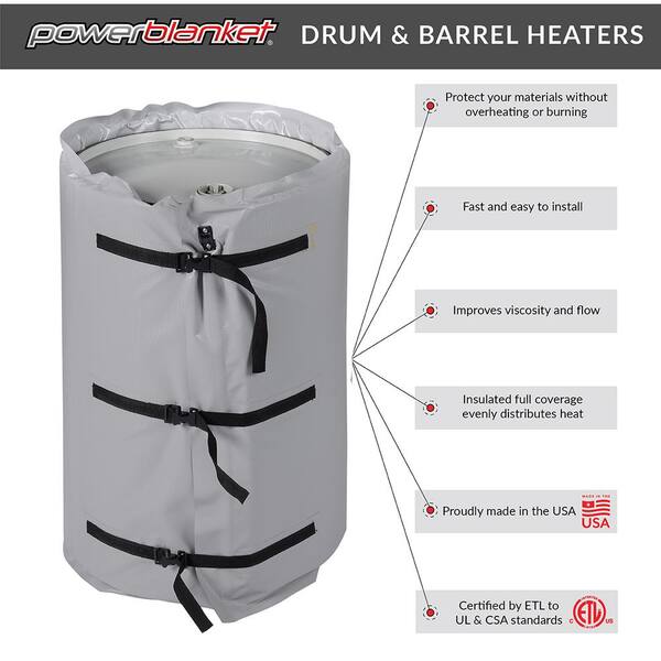 Powerblanket BH30RR 30 Gallon Drum Heating Blanket 