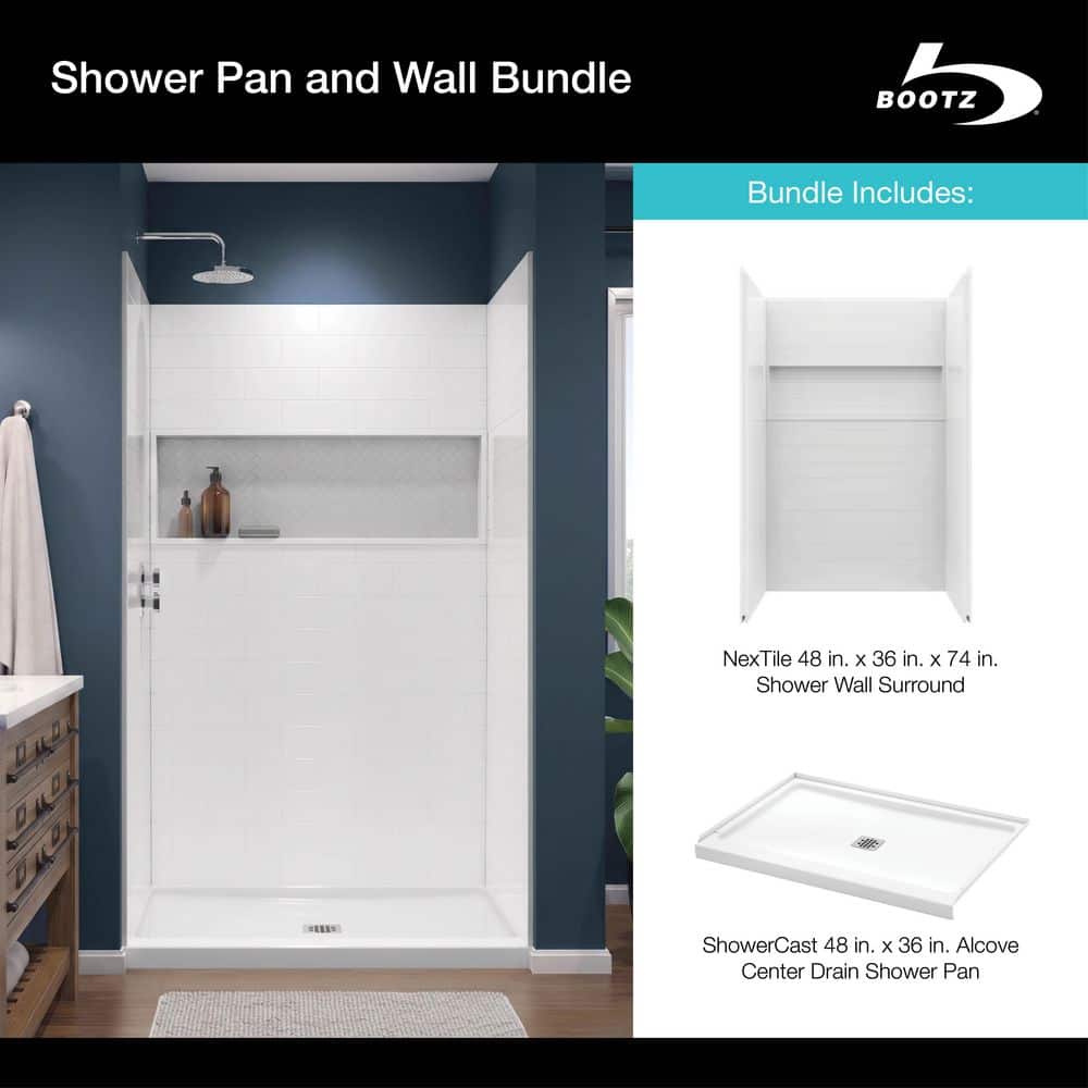 Bootz Industries ShowerCast 48 in. x 36 in. Alcove Shower Pan and