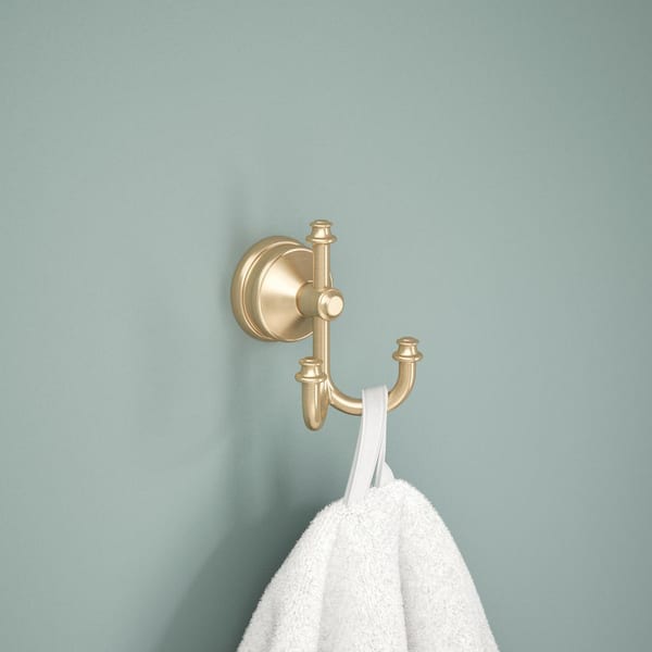 Mylan J-Hook Triple Towel Hook in Champagne Bronze